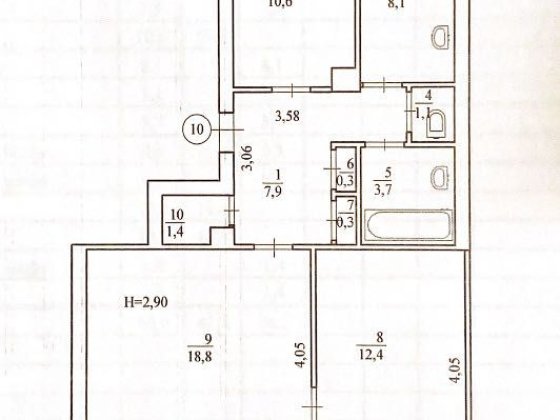 Продається терміново 3-кімнатна квартира, 66,0 м², від власника Кривий Ріг