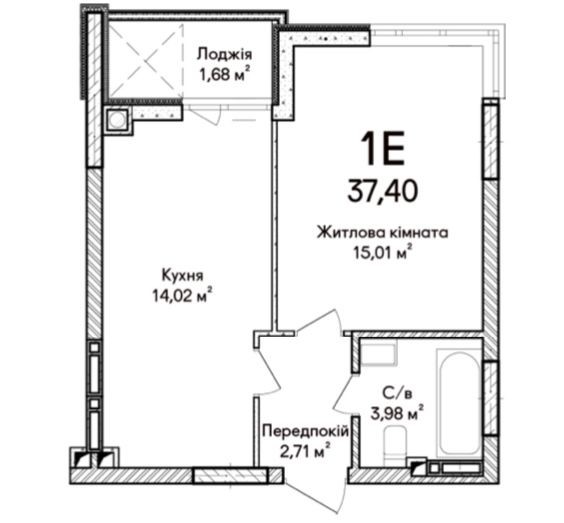 Продаж 1 кімнатної квартири 38м2 у найкращому ЖК міста! - фото 1