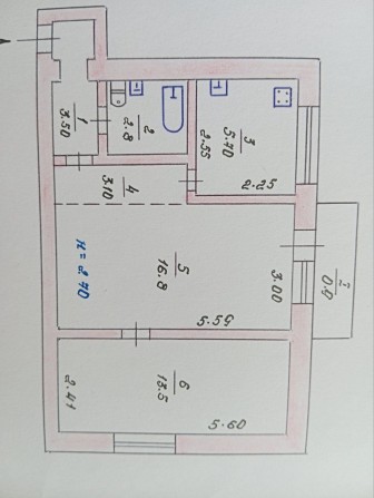 Двокімнатна квартира в затишному та безпечному місці, під ремонт. - фото 1