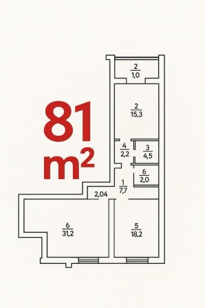 Продаж великої двокімнатної квартири по вул.Незалежності,21 - фото 1