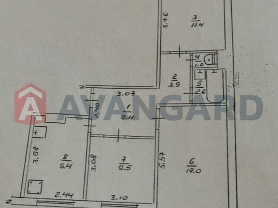 3-кімнатна квартира в центрі. 7-поверх, 67м2. Держпрограми! Черкаси