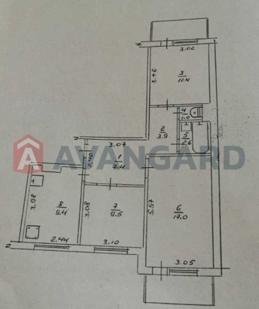 3-кімнатна квартира в центрі. 7-поверх, 67м2. Держпрограми! - фото 1