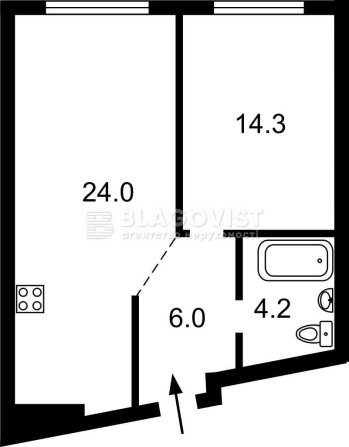 1к 2 пов Причальна 8 Great, ст.м. Осокорки, Лівобережна - фото 1