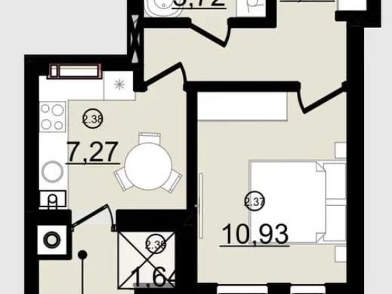 Продаж компактної 1-кімнатної новобудови в ЖК Зоряний Ужгород