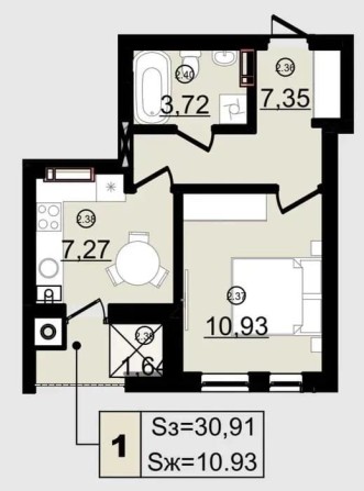 Продаж компактної 1-кімнатної новобудови в ЖК Зоряний - фото 1