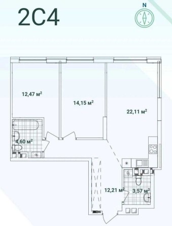 Продаж!!! 2 кімнатна квартира ЖК Варшавський 3 - фото 1