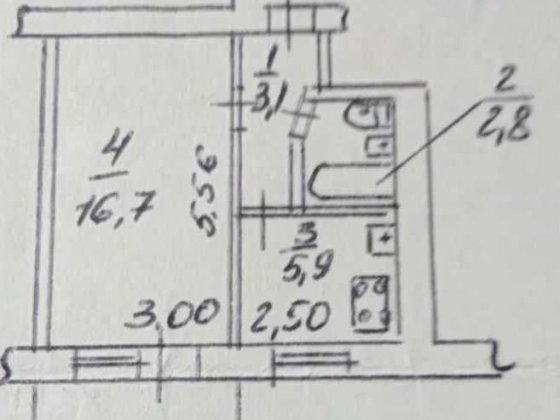 1 кім СЕРЕДНІЙ ПОВЕРХ район НАУКИ (Гагаріна) (718134) Днепр