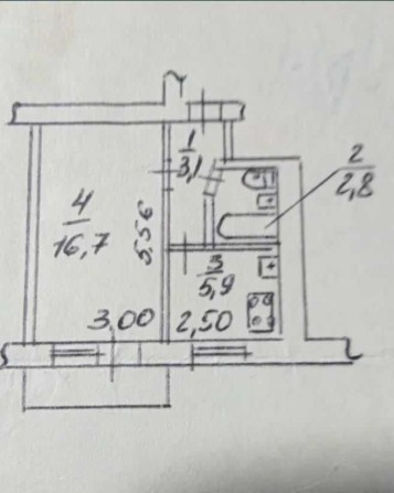 1 кім СЕРЕДНІЙ ПОВЕРХ район НАУКИ (Гагаріна) (718134) - фото 1