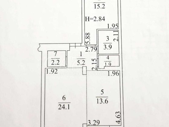 Продаж/ 2кім/ 69м2 в ЖК "Rybalsky"/ Будинок №5 ЗДАНО/ 3пов+++ Киев