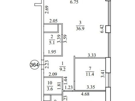Большая трехкомнатная квартира в ЖК БАРВЫ ДАФИ СЧАСТЛИВЫЙ Дніпро