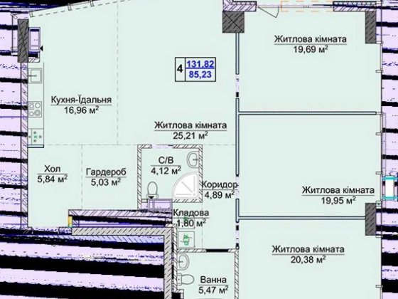 Продаж квартири без ремонту 131 м 8 черга 5 буд ЖК Новопечерські Липки Киев