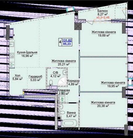 Продаж квартири без ремонту 131 м 8 черга 5 буд ЖК Новопечерські Липки - фото 1