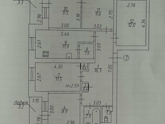 5-и кімнатна квартира по вулиці Корольова (район Олександрівки) Чернігів
