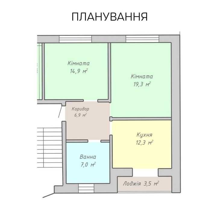 Продаємо 2к з паркомісцем, опалення газове, стан чистовий - фото 1