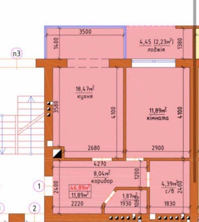 Квартира в 3 пов.-новобудові 2025 однокімнатна 47м2, від власника. - фото 1