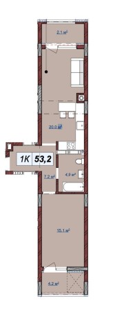 БЕЗ комісії/розтерм/1кім кв.53м,ЖК Бузковий 2,Сихівськи р-н,Зелена - фото 1
