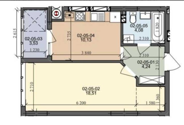 Продаж 1 км. к-ри з зданій новобудові 50500 дол.США - фото 1