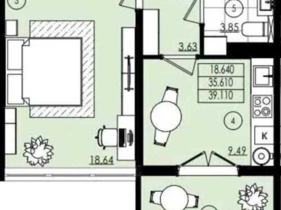 Продам 1-кімнатну квартиру в готовому будинку! Микитинцы