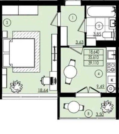 Продам 1-кімнатну квартиру в готовому будинку! - фото 1