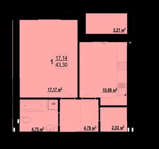 ЖК ГИДРОПАРК Документы Продам 1 комнатную квартиру 44м2 GT - фото 1