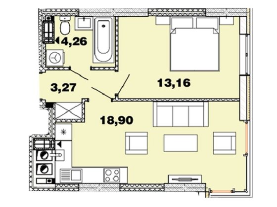 Квартира 1 кімнатна Петропавловская Борщаговка