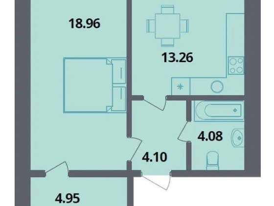 1-кімнатна квартира 45,35 м² | Софіївська Борщагівка | Власник | Софіївська Борщагівка