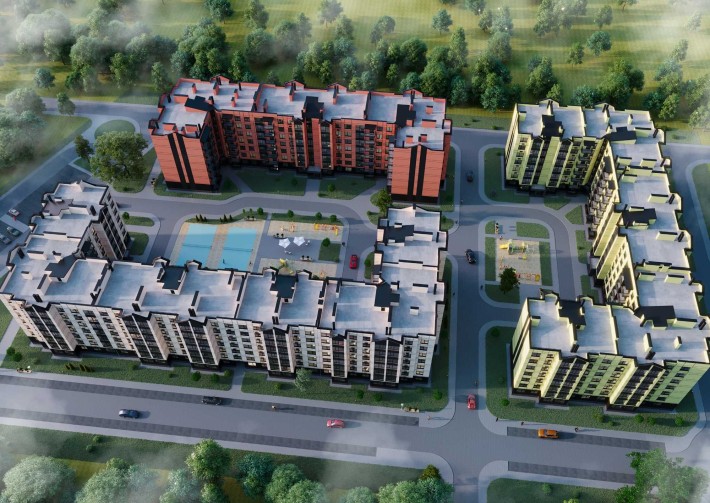 Сучасне планування 1к однокімнатна квартира 52,62 м² Європейські Липки - фото 1