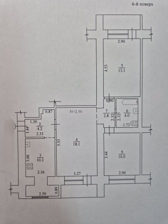 Продажа пр-т Жуковського 3комн. 6/9 , 50 тис. - фото 1