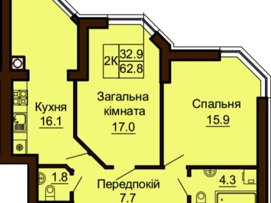 2 к квартира ЖК Софія Сіті від забудовника Мартинова А.М. Софіївська Борщагівка
