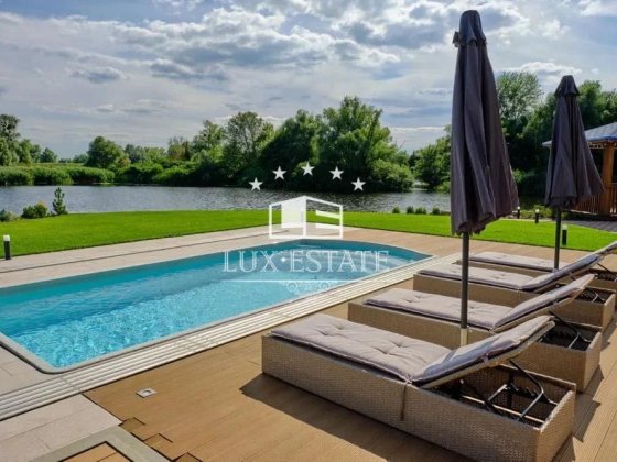 Аренда дома 500 м² с выходом на залив Днепра, бассейном Осокорки 15мин Вишенки