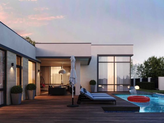 Одноповерховий будинок з басейном у Вовчинцях Волчинец