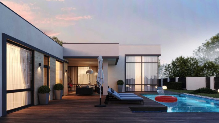 Одноповерховий будинок з басейном у Вовчинцях - фото 1