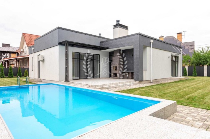 Продажа нового дома (190м2) у леса с бассейном, Пуща-Водица, Горенка - фото 1