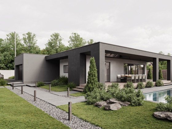 Капітальний, якісний, одноповерховий котедж 190+80 м.кв. Крушинка Крушинка