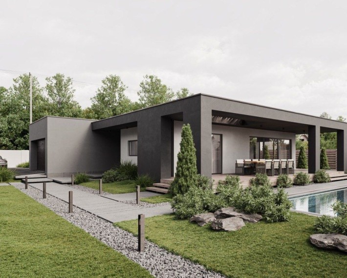 Капітальний, якісний, одноповерховий котедж 190+80 м.кв. Крушинка - фото 1