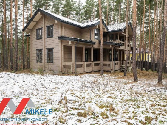 Без% Котедж з брусу Хонка 510 м2, ділянка 63 сот., смт. Глеваха