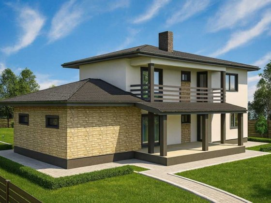 Будинок 180 м² з продуманим плануванням і терасою на ділянці 8 соток Михайлівка-Рубежівка