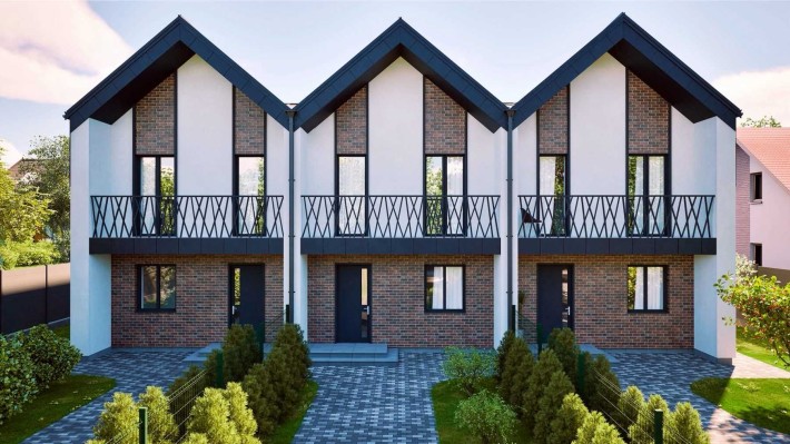 Продам будинок 120 м2 типу "таунхаус" з мансардою, ділянкою, є газ. - фото 1