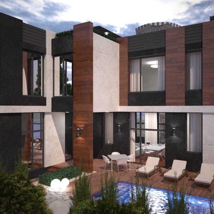 Дом в хайтеке с бассейном! на Тульской! 10 Фонтана! 2й Китобойный пер. - фото 1