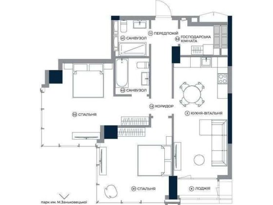 Продаж 3-кім квартири 85м, ЖК "A136 Highlight Tower" Киев