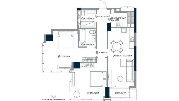Продаж 3-кім квартири 85м, ЖК "A136 Highlight Tower" - фото 1