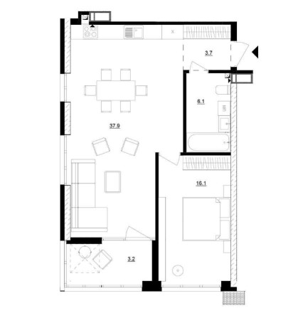 Найкраща пропозиція ЖК Русанівська гавань Видова 67 кв Без % 1-1Д - фото 1