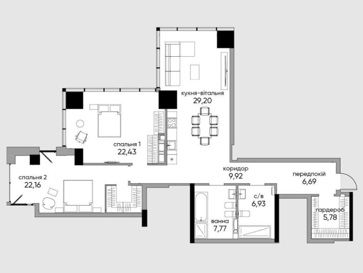 Продаж 2 кім квартири в ЖК А136 вул. Антоновича, 108м2. БЕЗ КОМІСІЇ - фото 1