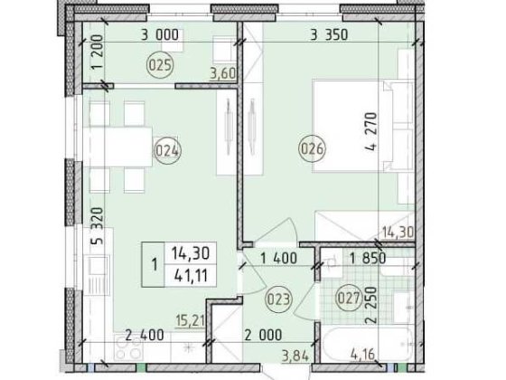Продаж КУТОВОЇ 1к квартири 41.11м² ЖК Нова Англія, БЕЗ КОМІСІЇ Киев