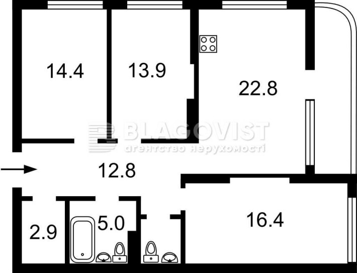 без % 3к 9 пов 90 м Причальна 10 ЖК Great, - фото 1