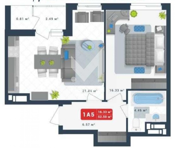 Найкраще планування! 1к квартира в ЖК Причал 8 - фото 1