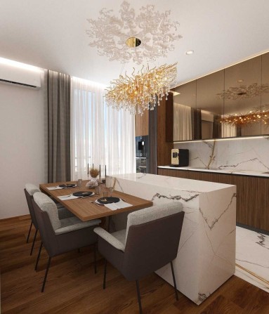 3к 90м ЖК Голосіївський дизайнерський ремонт Васильківська стильна - фото 1