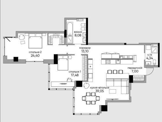 Продаж 2 кім. квартири, 118м2 в ЖК Бізнес класу А136. Центр, Печерськ Київ