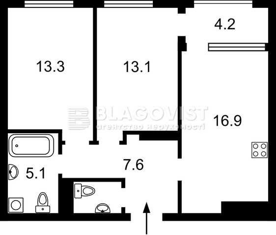 Дніпровська наб., продаж 2к Осокорки ЖК Seven Дарницкий - фото 1