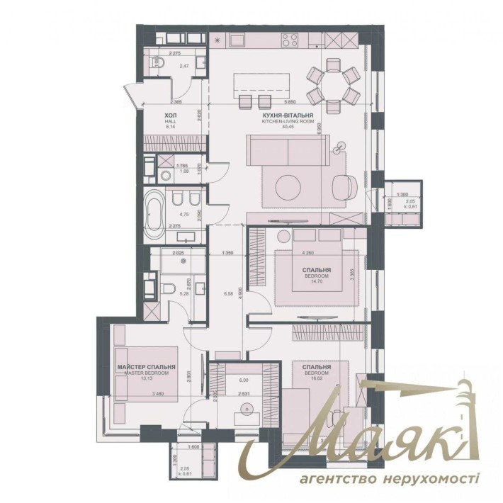 Продаж 3-кімнатної квартири 120м2,ЖК TRIIINITY, Печерський район, Київ - фото 1